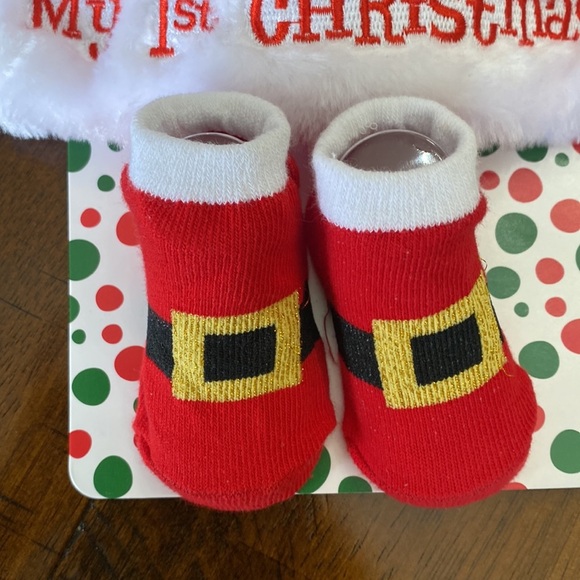 Holiday Hat with Faux Fur Trim & Booties Set - Picture 2 of 4